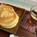山小屋カフェ クラカケ - ふわしゅわスフレパンケーキ