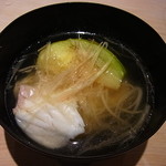 くろぎ - 鯛出汁加茂茄子にゅう麺仕立（'12/6）