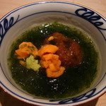 くろぎ - 蓮根饅頭雲丹青海苔餡（'12/6）