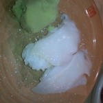 粋や - ツブ貝と特別にもらったワサビです