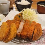 とんかつ専門店萬 - 黒豚リブロースかつ定食