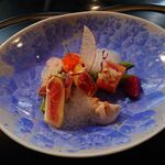 八王子うかい亭 - サーモンとイチジクのマリネ