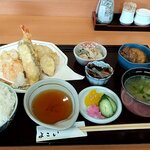 和食　よこい - 日替り定食(天ぷら)税込1100円