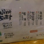 亀八 - 【2012年04月】メニュー：飲み物(日本酒)。