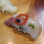 弘寿司 - 石鯛＆ミニトマト、オリーブ
