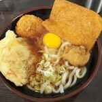 立喰いそば まるや - 天ぷら 玉子 コロッケ に 大判きつね うどん