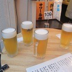 かぶら屋 - 生ビール(380円)