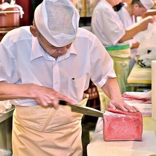 Sushi made by a well-trained sushi chef