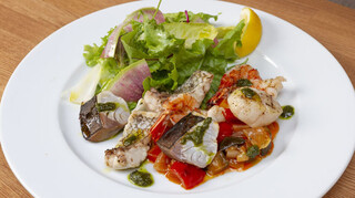 BISTRO On-y-va - 魚介類のサラダ ラタトゥイユ添え バジリコ風味
