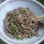 池内うどん店 - そば2玉。そのまま（冷）で食すと驚くほどのコシにびっくり。