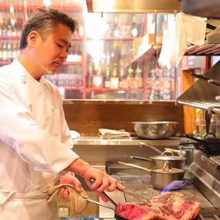 "Our Chef is Confident in Grilling Meat!"