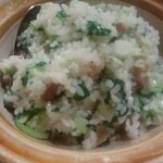 中華料理 帆 - 青梗菜と干し肉の炊き込みごはん