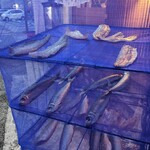 天史朗鮨 - 店前の自家製干物