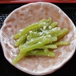 道の駅　いりひろせ - 「ミズナの塩こうじ漬け」サービスです(7/8UP)