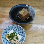 金田 - ごま豆腐とお通しの豆腐　食べてしまってごめんなさい