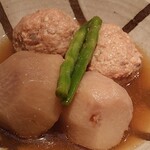 定食サトウ - 鶏団子と里いもの煮物