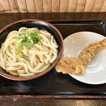 うつ海うどん - かけうどん大（¥290-）
            ゲソ天ハーフ（¥130-）