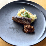 Spice&Dining KALA - ○秋刀魚のワルワルとレモンセヴァイ、秋刀魚のワタとカボスのアチャール様