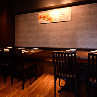 A space with a warm atmosphere. Recommended for girls' night out and banquets.