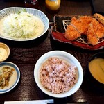 とんかつ濱かつ - 濱かつランチ　麦ごはん　白味噌