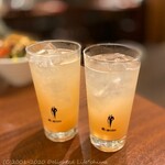 焼肉 乙ちゃん 目黒不動前店 - グレープフルーツサワー（430円税別）