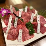 焼肉 乙ちゃん - 黒毛和牛雌一頭盛り10種（3580円税別）