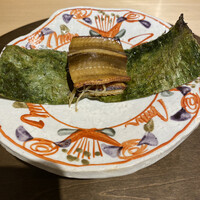 乙味 あさ井 - 大穴子ときんぴらの海苔巻き