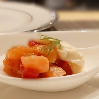 ahill azabu - 前菜のサーモンとクリームチーズ