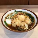そばの神田 東一屋 - アサソバビンボー！　
      朝そば＋えびかき揚げ！　