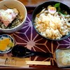 月与の童屋 - たぬきうどん(税抜800円)とミニねぎとろ丼(税抜380円)のセット