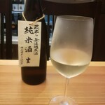 Shinshuu Sobakirimiyota - 福源純米無濾過生原酒　グラス