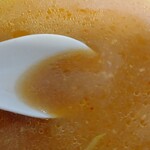 Misodiya - 味噌茶屋ラーメン(味噌味)スープアップ 僅かに麹が見えます