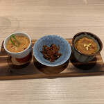 バガワーン カレー - 辛いイワシ香味野菜ペースト＋辛い小海老ルヌミリス＋ピリ辛スパイスとろろ