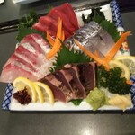 肉と魚 いっすんぼうし - 「刺身四点盛合せ（￥1,480）」