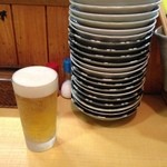 Gyokusen - まずは、生ビールだね。