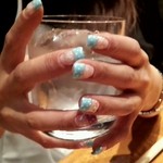 鉄板焼 徳吉 - 古酒ロックは相方も大好物