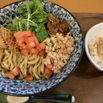 ラーメン イッケン - 10月限定ペペロン鶏油そば 追い飯付き 850円税込