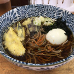 そば・うどん マキオカ - 9/16 なす天そばに茹で卵をトッピング☆