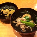 日本料理 たかむら - 鱧の真薯・岩見三内産 舞茸