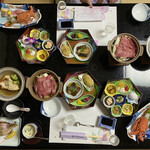 Higaki Hoteru - 夕食の全景です