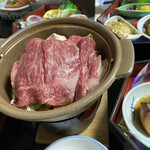 Higaki Hoteru - 三河牛のすき焼きです