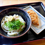 手打うどん 三徳 - ぶっかけ冷と、とり天