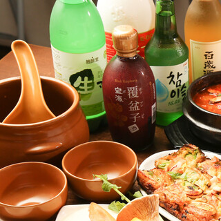 韓国のお酒も充実のラインナップ！お肉との相性も抜群！