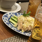 中国料理 旦 - 白切鷄 むし鷄ねぎソース(¥750)