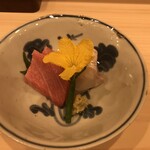 川田 - お造り　本鮪と真鯛