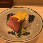 川田 - お造り　本鮪と真鯛