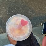 さくら氷菓店 - ハートのストロー