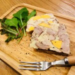 Smoked chicken terrine