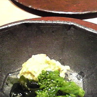 六雁 - 煮蛤の磯辺揚げ　湯葉の蒲焼　生姜餡.