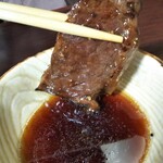 笠間苑 - 焼き上がり(上カルビ)